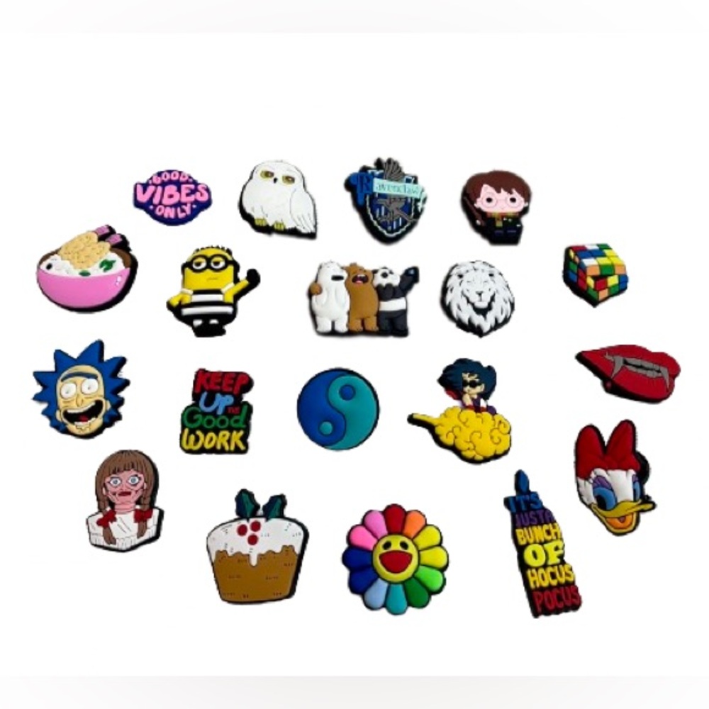 Variety of Cute Croc Charms (Movies, Shows..) For Boys/Girls/Men/Women- 19 PCs